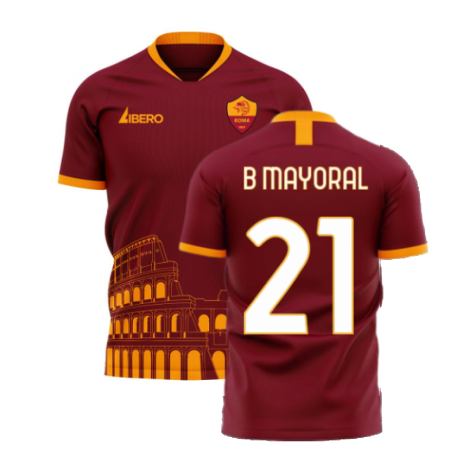 Roma 2024-2025 Home Concept Football Kit (Libero) - No Sponsor (B MAYORAL 21)