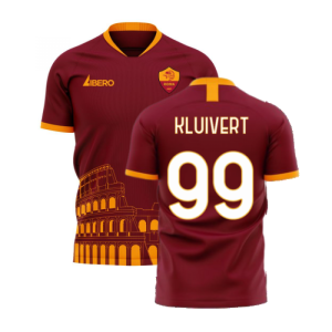 Roma 2024-2025 Home Concept Football Kit (Libero) - No Sponsor (KLUIVERT 99)