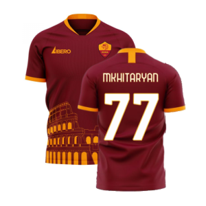 Roma 2024-2025 Home Concept Football Kit (Libero) - No Sponsor (MKHITARYAN 77)