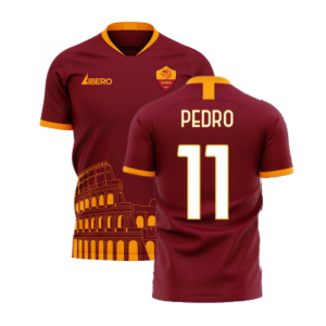 Roma 2024-2025 Home Concept Football Kit (Libero) - No Sponsor (PEDRO 11)