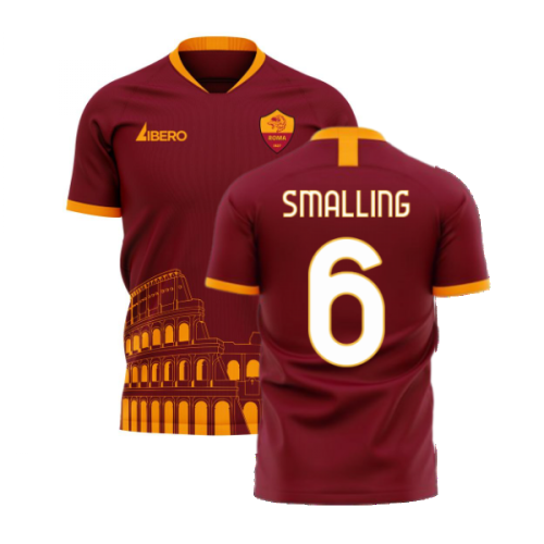 Roma 2024-2025 Home Concept Football Kit (Libero) - No Sponsor (SMALLING 6)