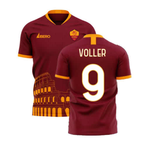 Roma 2024-2025 Home Concept Football Kit (Libero) - No Sponsor (VOLLER 9)