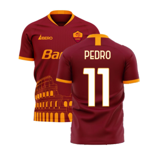 Roma 2024-2025 Home Concept Football Kit (Libero) (PEDRO 11)