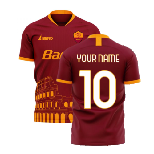 Roma 2024-2025 Home Concept Football Kit (Libero) (Your Name)