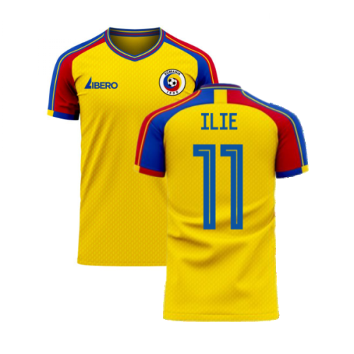 Romania 2024-2025 Home Concept Football Kit (Libero) (ILIE 11)