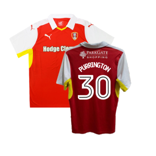 Rotherham 2016-17 Home Shirt ((Good) XL) (Purrington 30)