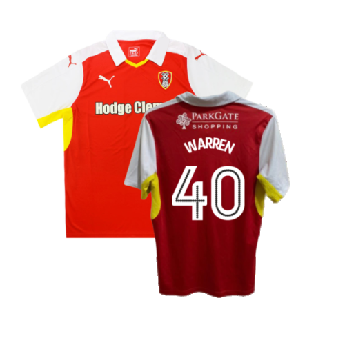 Rotherham 2016-17 Home Shirt ((Good) XL) (Warren 40)