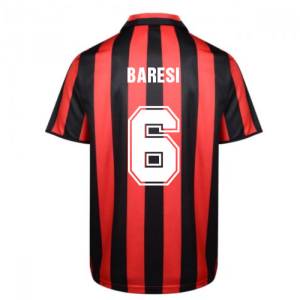 Score Draw Ac Milan 1988 Retro Football Shirt