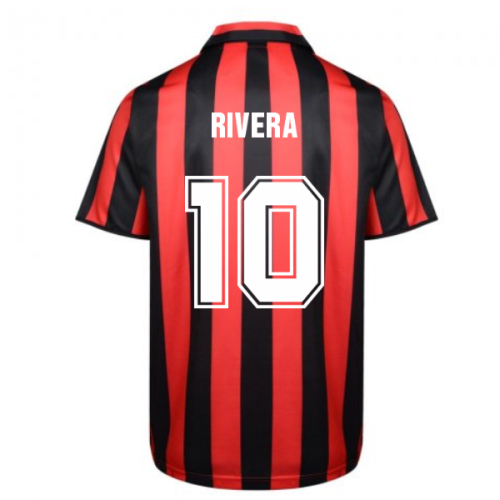 Score Draw Ac Milan 1988 Retro Football Shirt (RIVERA 10)