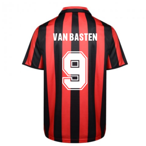 Score Draw Ac Milan 1988 Retro Football Shirt (VAN BASTEN 9)