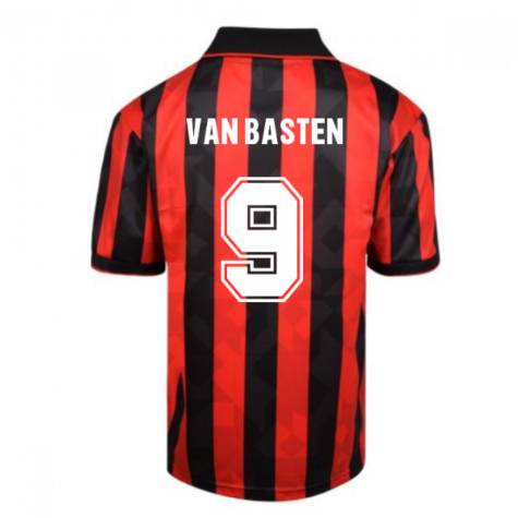 Score Draw AC Milan 1994 Retro Football Shirt (VAN BASTEN 9)