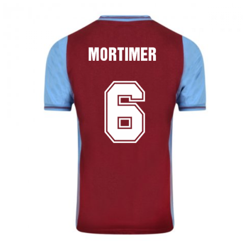 Score Draw Aston Villa 1982 Champions Of Europe Retro Football Shirt (Mortimer 6)