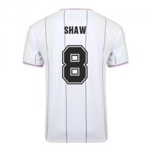 Score Draw Aston Villa 1982 Euro Final Retro Football Shirt (Shaw 8)