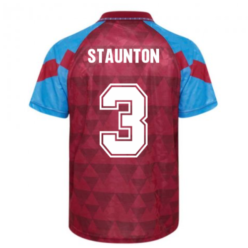 Score Draw Aston Villa 1990 Retro Football Shirt (Staunton 3)