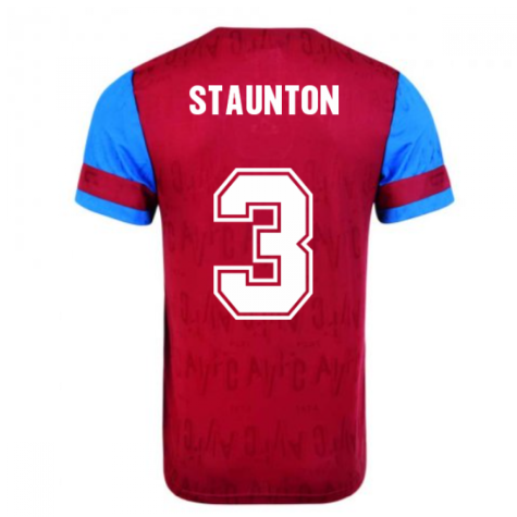 Score Draw Aston Villa 1992 Retro Football Shirt (Staunton 3)