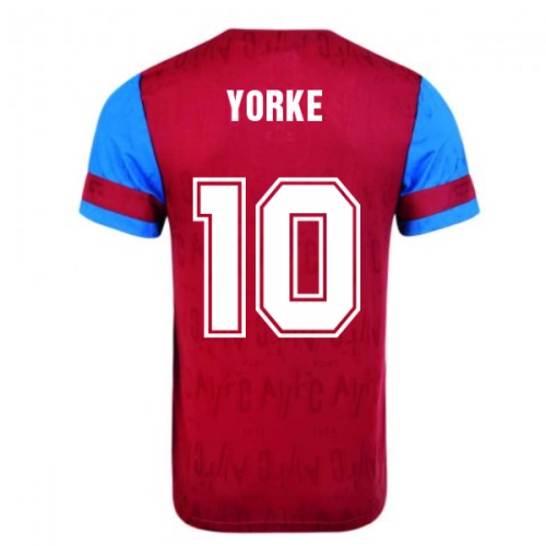 Score Draw Aston Villa 1992 Retro Football Shirt (Yorke 10)