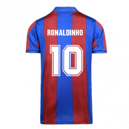 Score Draw Barcelona 1982 Home Shirt (RONALDINHO 10)