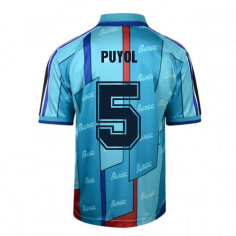 Score Draw Barcelona 1997 ECWC Final Retro Football Shirt (PUYOL 5)