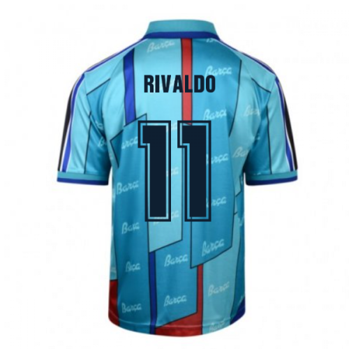 Score Draw Barcelona 1997 ECWC Final Retro Football Shirt (RIVALDO 11)