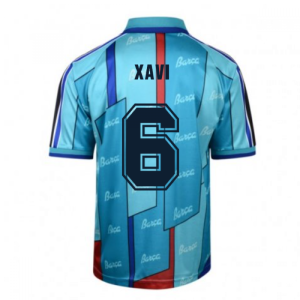 Score Draw Barcelona 1997 ECWC Final Retro Football Shirt (XAVI 6)