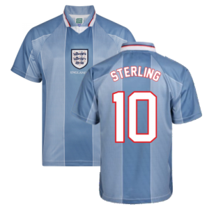 Score Draw England 1996 Away Euro Championship Retro Football Shirt (Sterling 10)