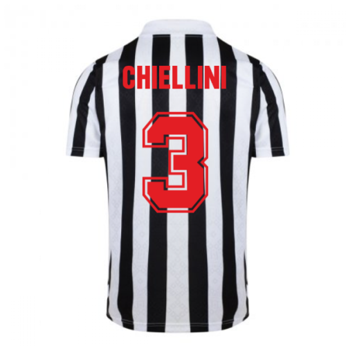 Score Draw Juventus 1984 Retro Football Shirt (CHIELLINI 3)