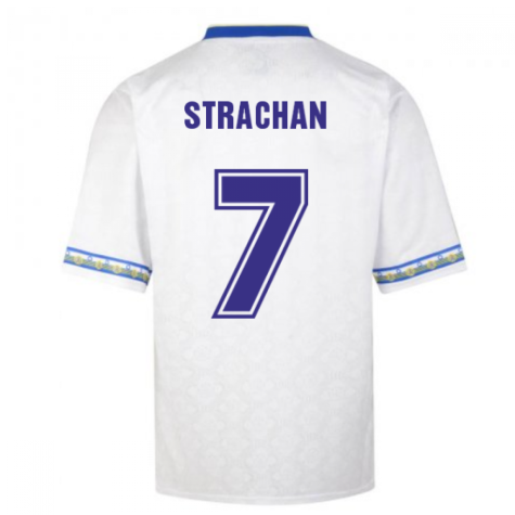 Score Draw Leeds United 1993 Admiral Retro Football Shirt (STRACHAN 7)