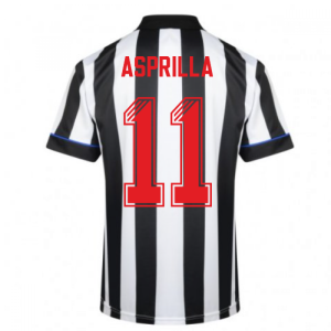 Score Draw Newcastle United 1995 Retro Football Shirt (Asprilla 11)