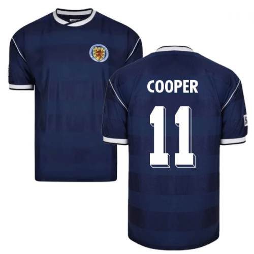 Score Draw Scotland 1986 Retro Football Shirt (Cooper 11)