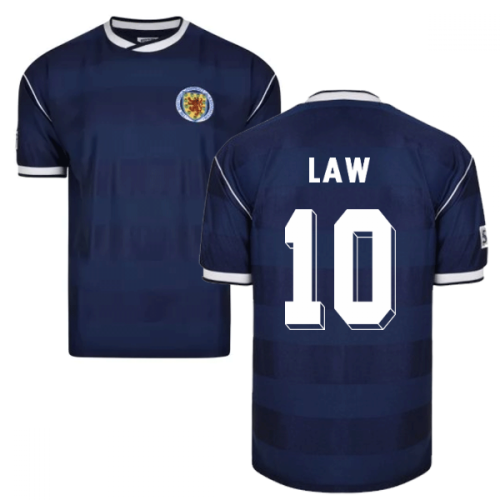 Score Draw Scotland 1986 Retro Football Shirt (Law 10)