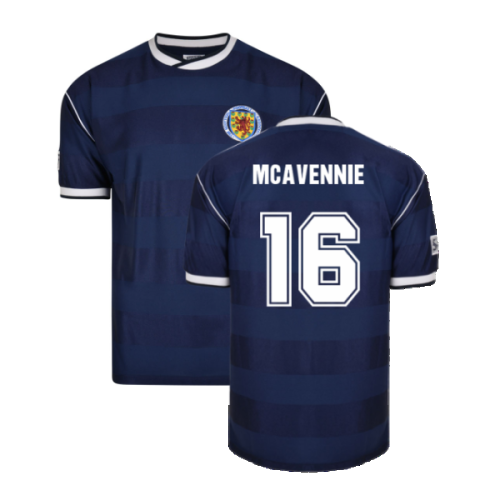 Score Draw Scotland 1986 Retro Football Shirt (McAvennie 16)