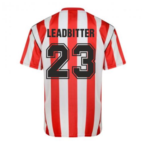 Score Draw Sunderland 1990 Retro Football Shirt (Leadbitter 23)