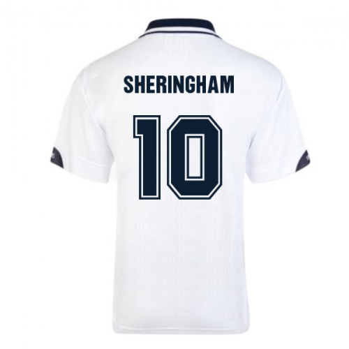 Score Draw Tottenham Hotspur 1991 FA Cup Final Retro Football Shirt (SHERINGHAM 10)