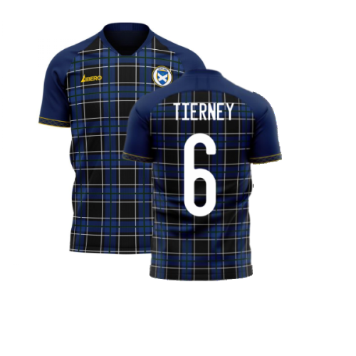 Scotland 2024-2025 Home Concept Football Kit (Libero) (TIERNEY 6)