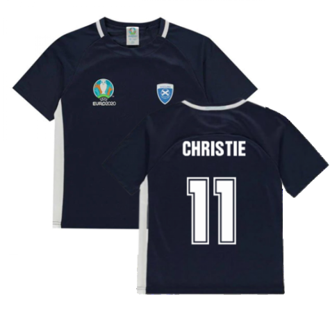 Scotland 2021 Polyester T-Shirt (Navy) - Kids (Christie 11)