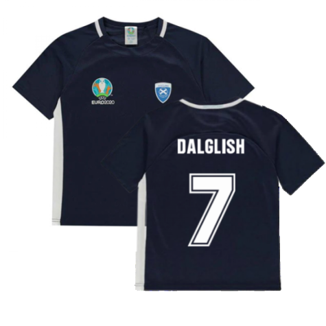 Scotland 2021 Polyester T-Shirt (Navy) - Kids (DALGLISH 7)