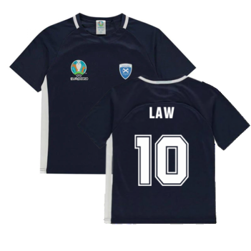 Scotland 2021 Polyester T-Shirt (Navy) - Kids (LAW 10)