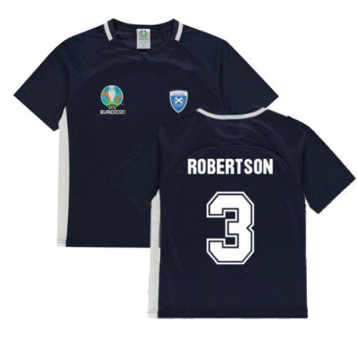 Scotland 2021 Polyester T-Shirt (Navy) - Kids (Robertson 3)