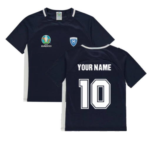 Scotland 2021 Polyester T-Shirt (Navy) - Kids (Your Name)