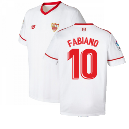 Sevilla 2017-18 Home Shirt ((Excellent) L) (FABIANO 10)