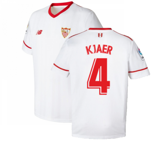 Sevilla 2017-18 Home Shirt ((Excellent) L) (KJAER 4)