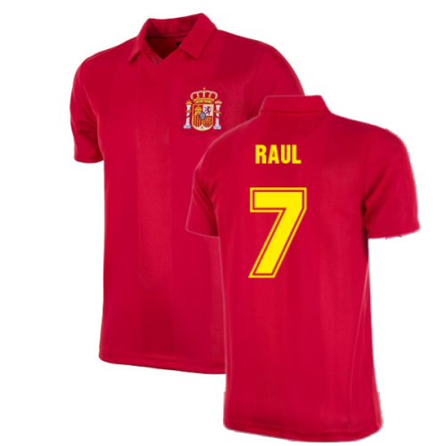 Spain 1984 Retro Football Shirt (RAUL 7)