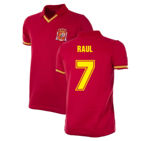 Spain 1988 Retro Football Shirt (RAUL 7)