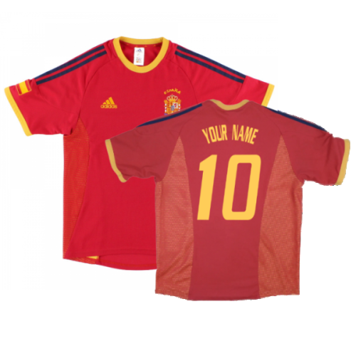 Spain 2002-04 Home Shirt ((Good) XL) (Your Name)