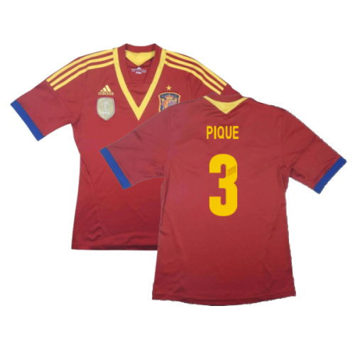 Spain 2012-13 Home Shirt ((Mint) XL) (Pique 3)