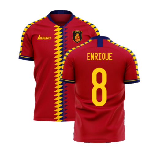 Spain 2024-2025 Home Concept Football Kit (Libero) (ENRIQUE 8)