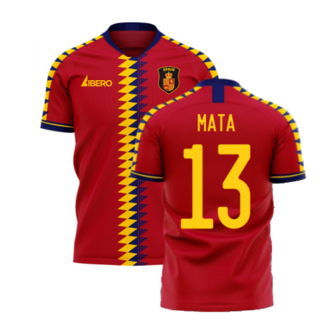 Spain 2025-2026 Home Concept Football Kit (Libero) (MATA 13)
