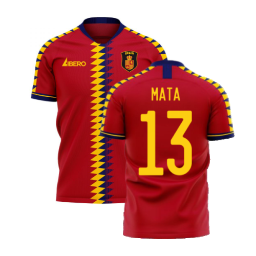 Spain 2024-2025 Home Concept Football Kit (Libero) (MATA 13)