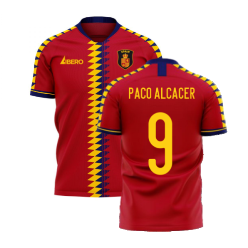 Spain 2024-2025 Home Concept Football Kit (Libero) (PACO ALCACER 9)