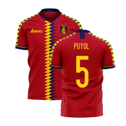 Spain 2024-2025 Home Concept Football Kit (Libero) (PUYOL 5)